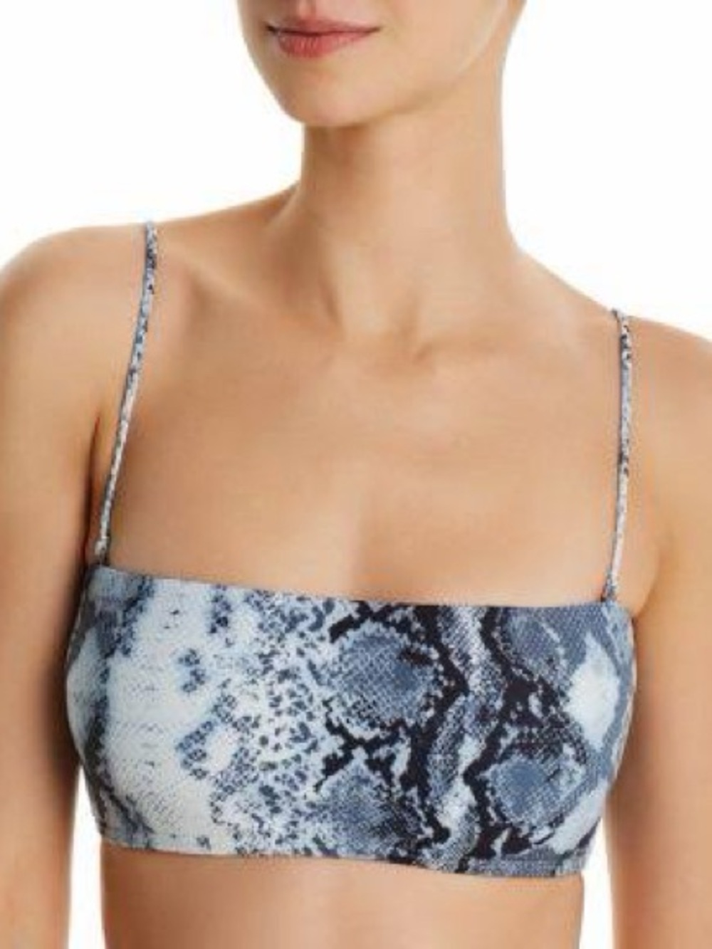 Dolce Vita Black and White Snake Print Bikini Top - Picture 2 of 7